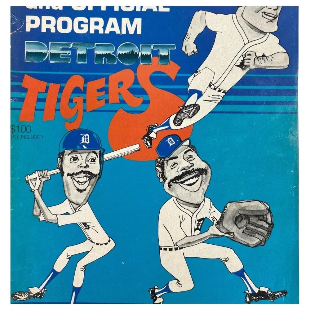 1982 Detroit Tigers Scorebook & Official Program MLB Vintage Baseball